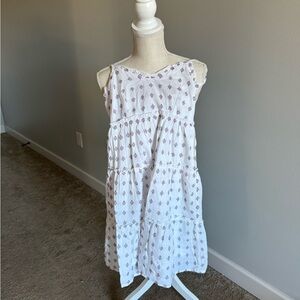 Marshalls White Dress with Purple Accents